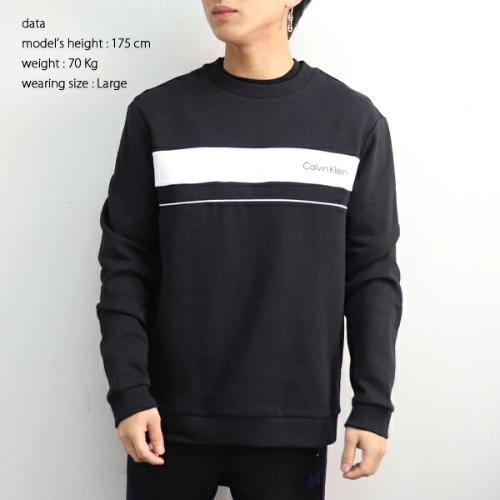 Suéter negro blan hom ck M