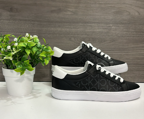 Tenis negros blanco CK muj 6