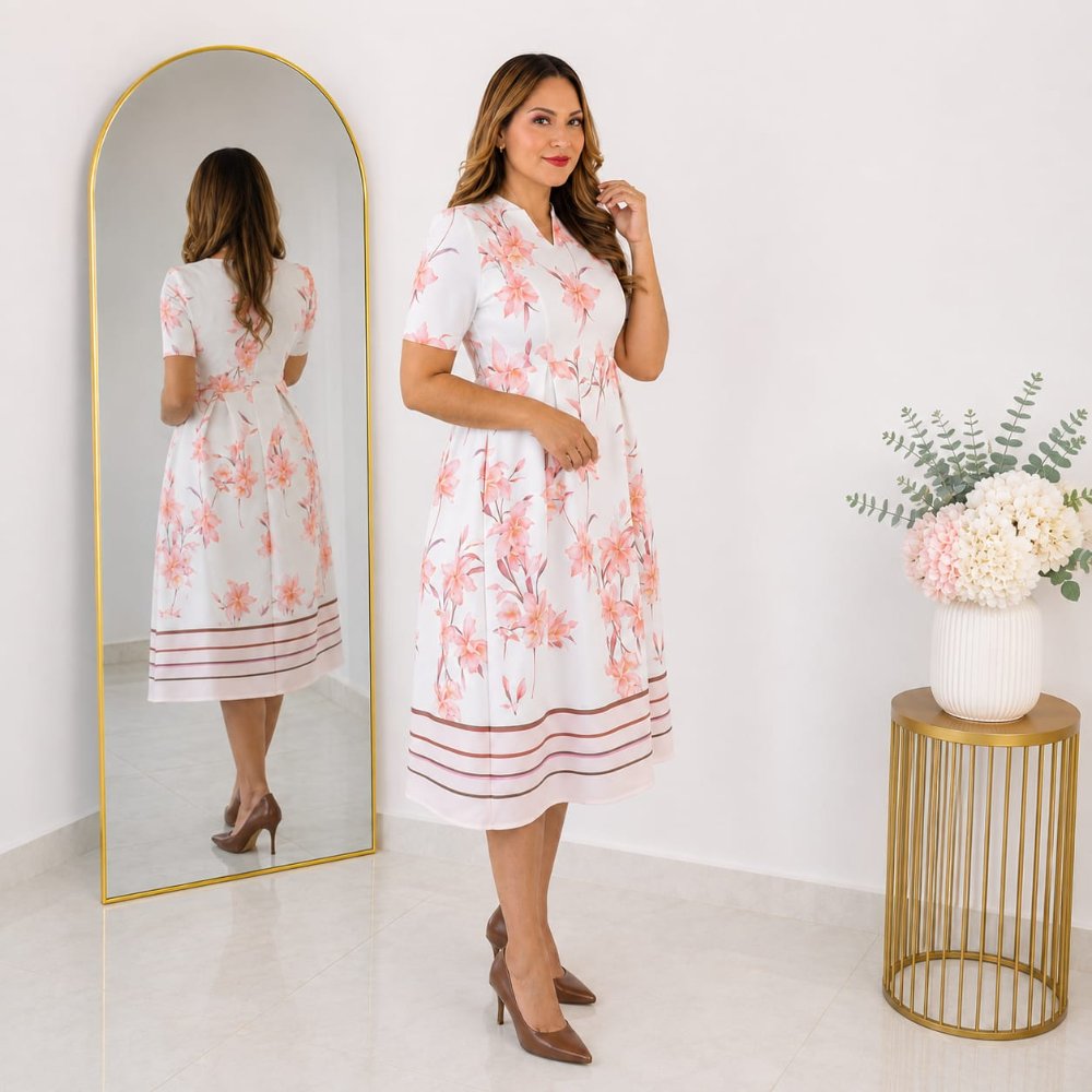 Vestido Blanco Lirios