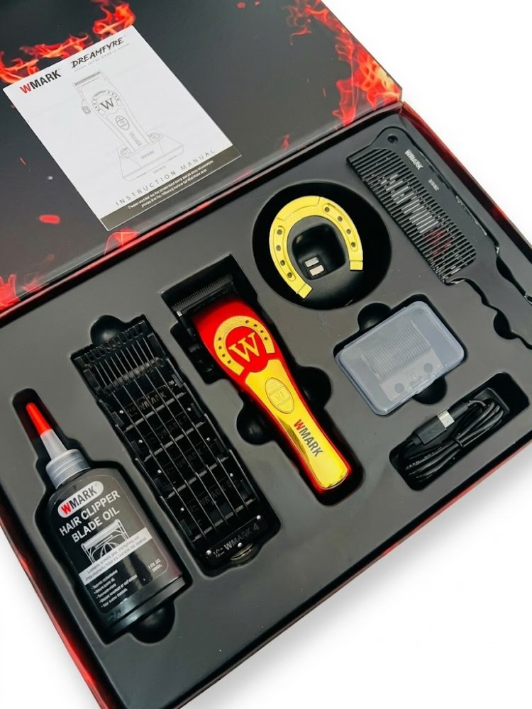 Maquina Barberia NG-8030 SET WMARK RED