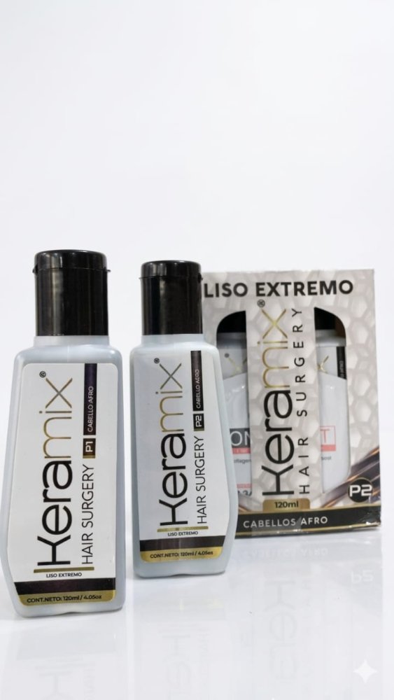 Alisado Liso Extremo cabello Afro Keramix 120 ml