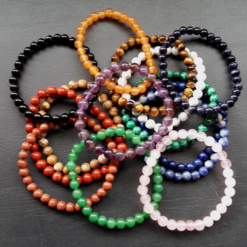 Pulsera Elastica Piedras 6mm