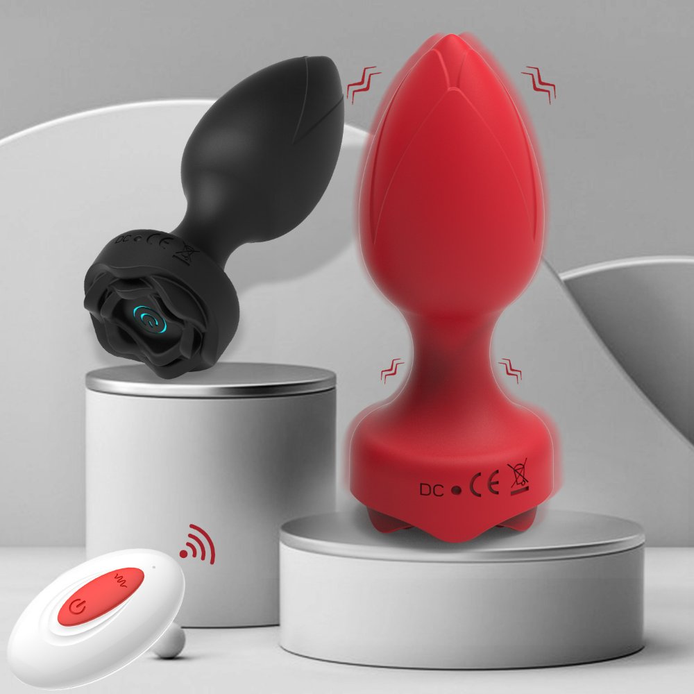 Plug Anal Vibrador ROJO TALLA M