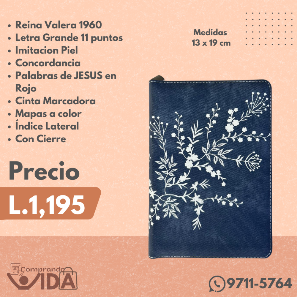 BIBLIA COMPACTA MEZCLILLA 11 PT