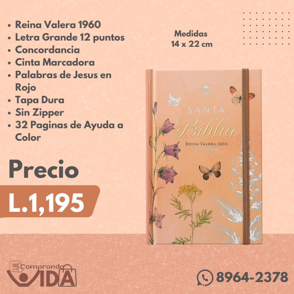 BIBLIA TAPA DURA LETRA GRANDE CORAL
