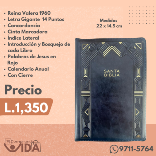 Biblia Holman Letra Gigante Azul Marino