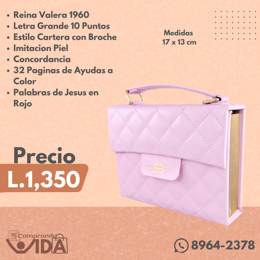 Biblia Cartera Delux Bag Coral