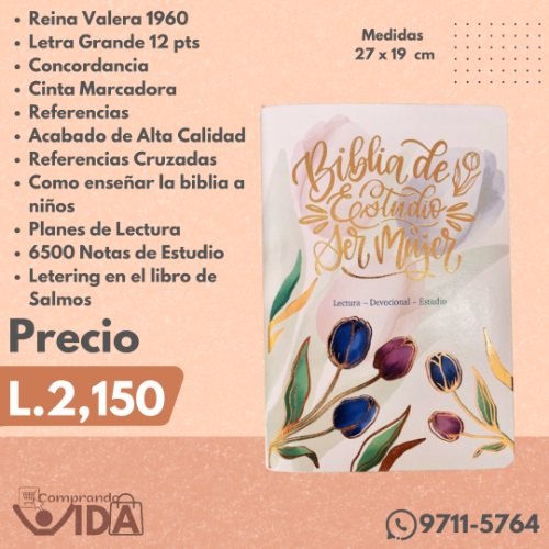 Biblia de Estudio Mujer Tulipanes