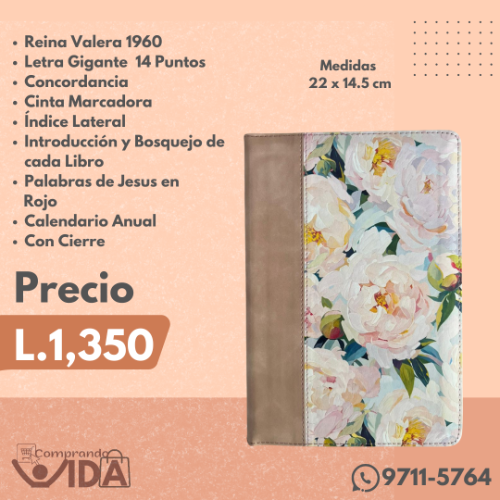 Biblia Holman Letra Gigante Rosa Cuarzo