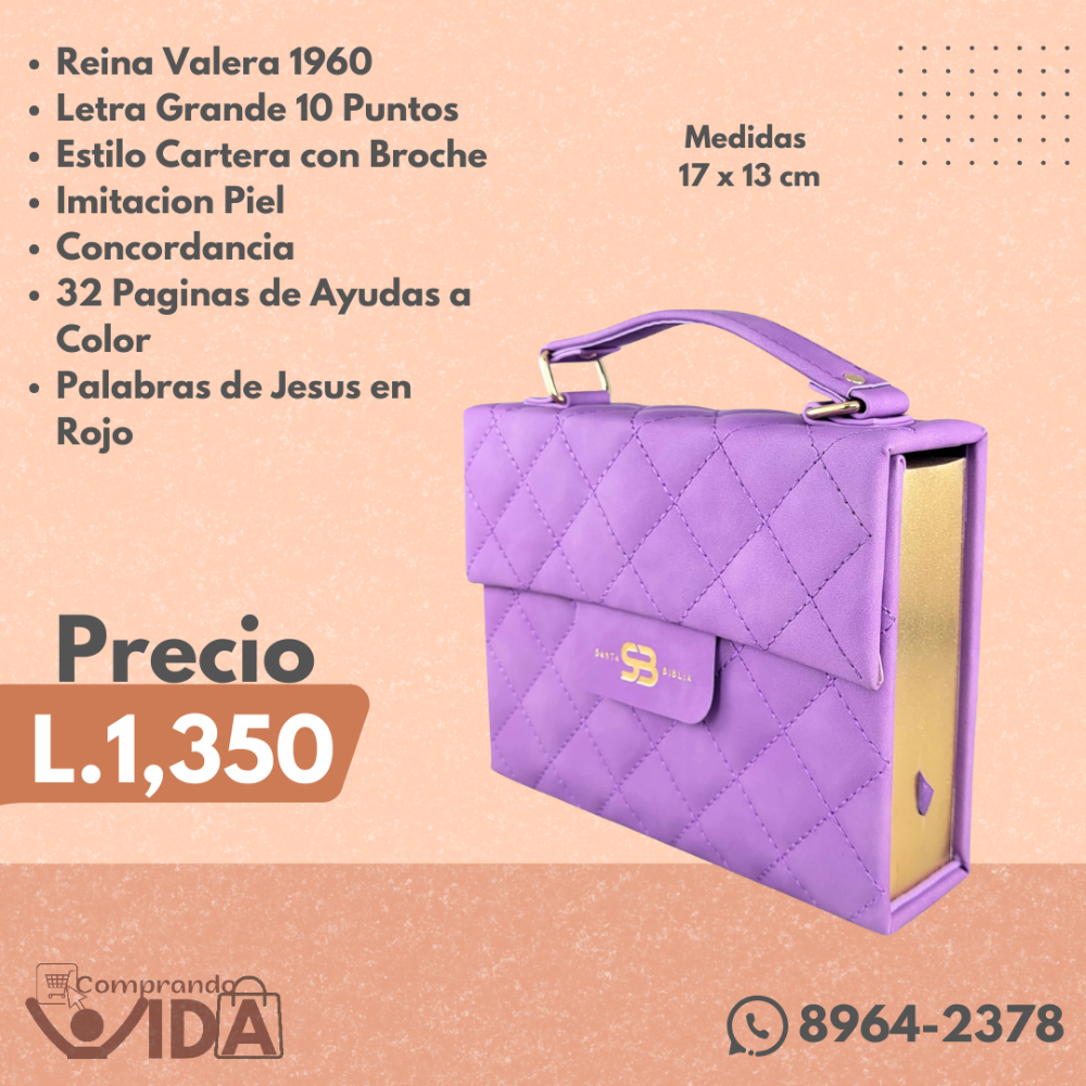 Biblia Cartera Morada LILA