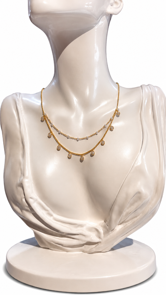 Cadena doble circones elegante