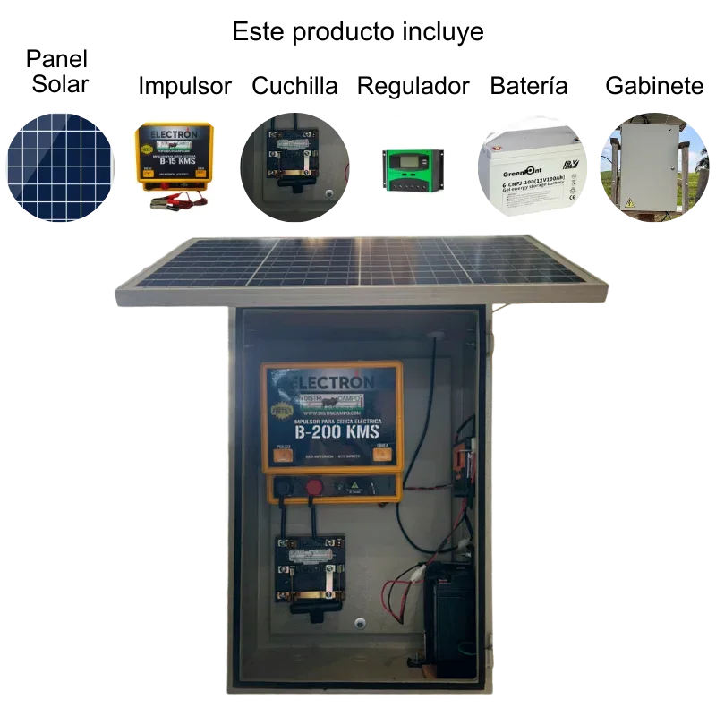Impulsor Solar con Gabinete 200 Km