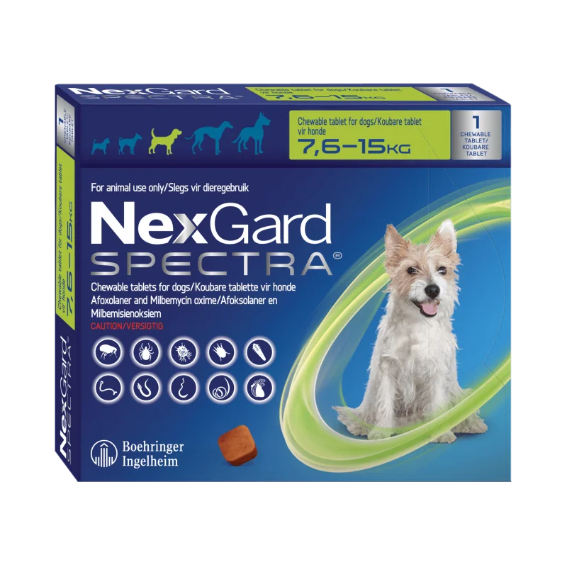 NexGard SPECTRA 7.6 a 15 Kg (16.72  a 33 Lbs)