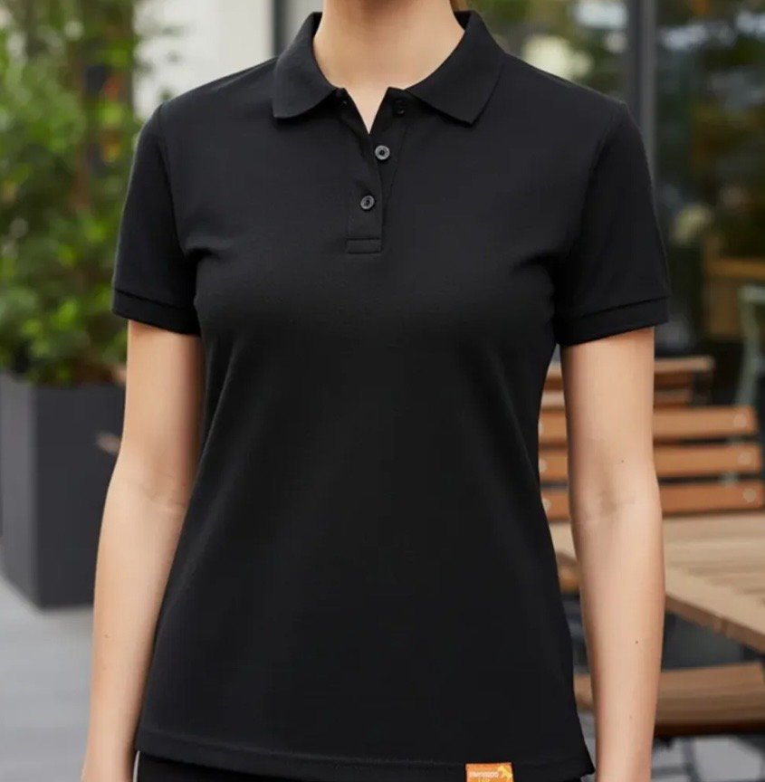 POLERA PIQUE MANGA CORTA DAMA Y VARON CON BORDADOS 2 UNID