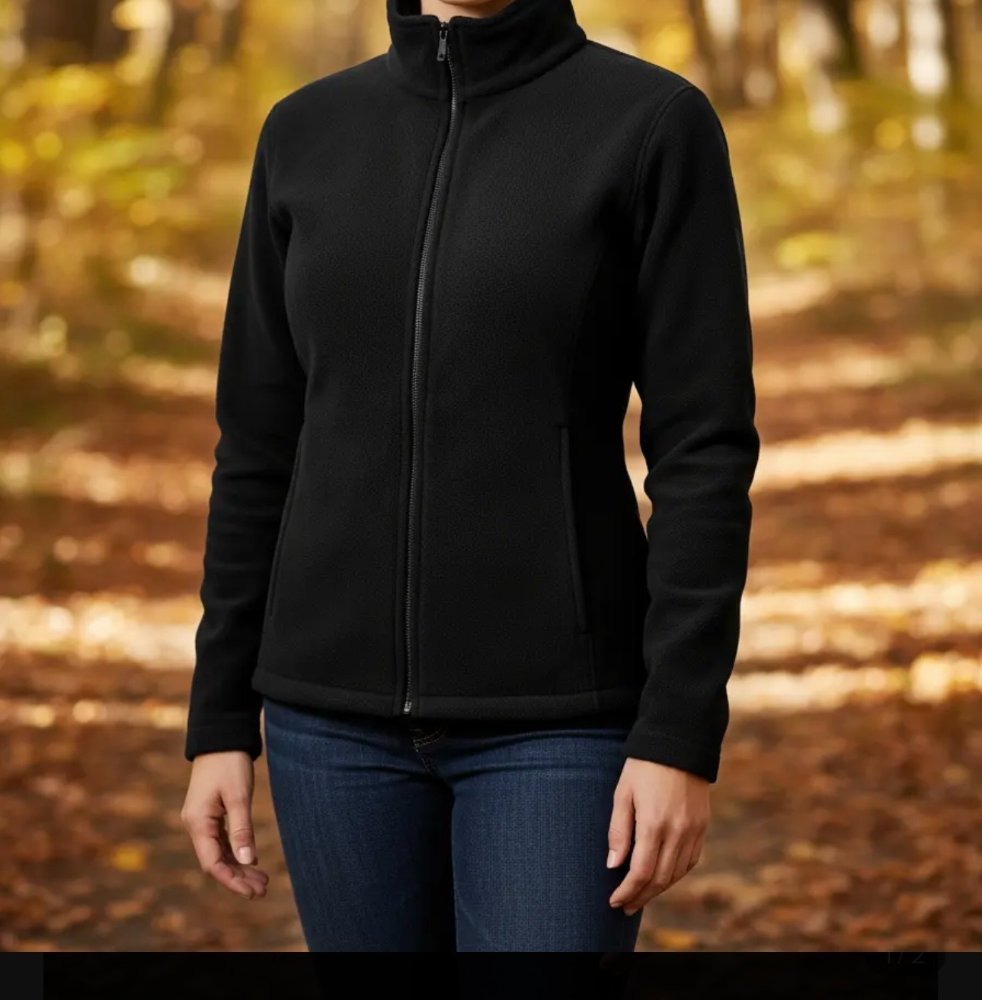 MICROPOLAR ANTIPILLING COLOR NEGRO CON 2 BORDADOS.