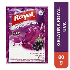 Gelatina royal sabor a uva 80g