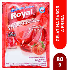 Gelatina royal sabor a fresa 80g
