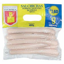 Salchichas perro caliente de pollo 400g