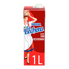 La lechera semidescremada 1L