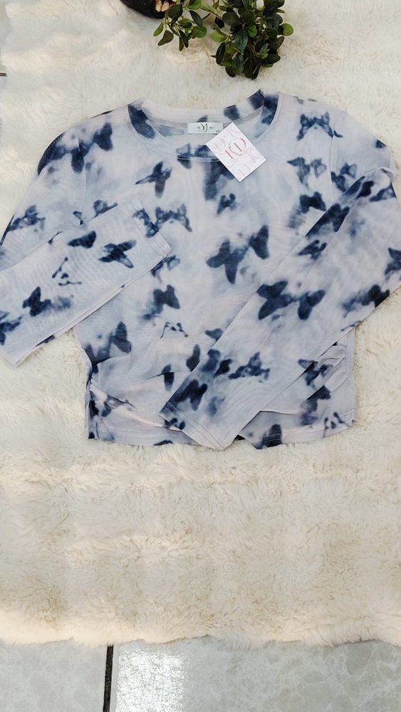 BLUSA TRANSPARENTE MARIPOSA