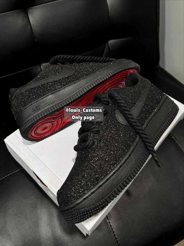 Black Glitter AF1
