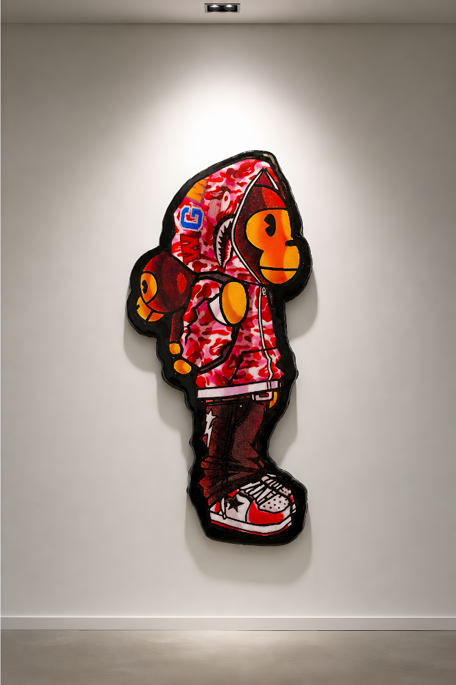 Arte en madera: Bathing Ape rose