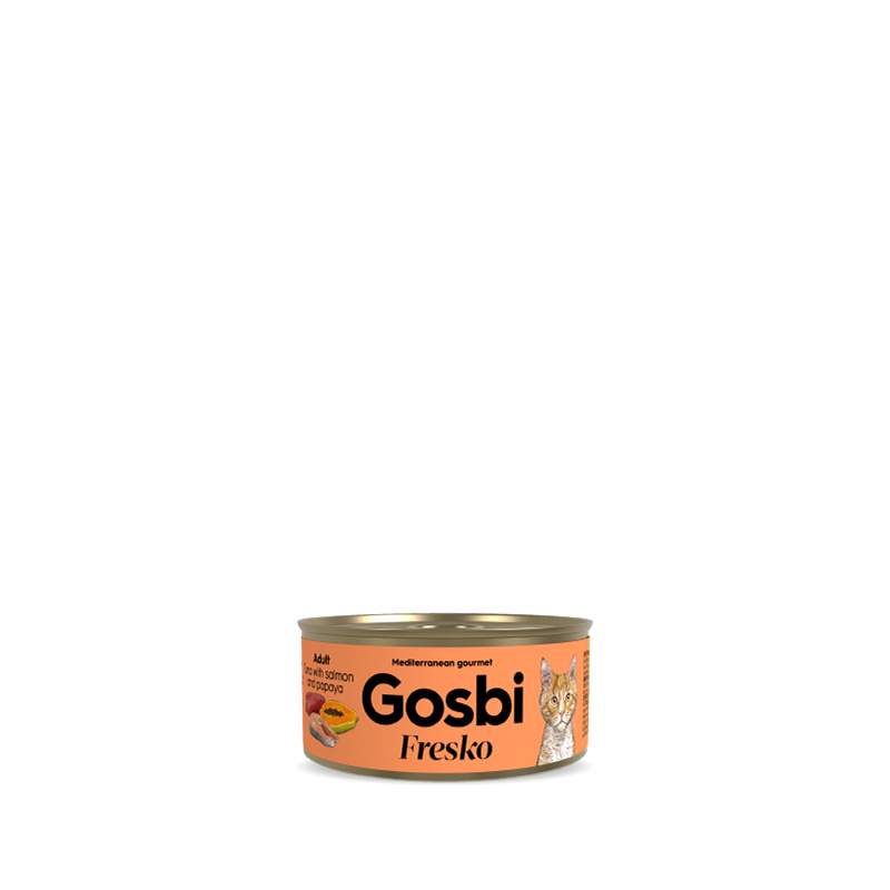 Fresko Felino Adulto Tuna con Salmón con Papaya (70 gr)