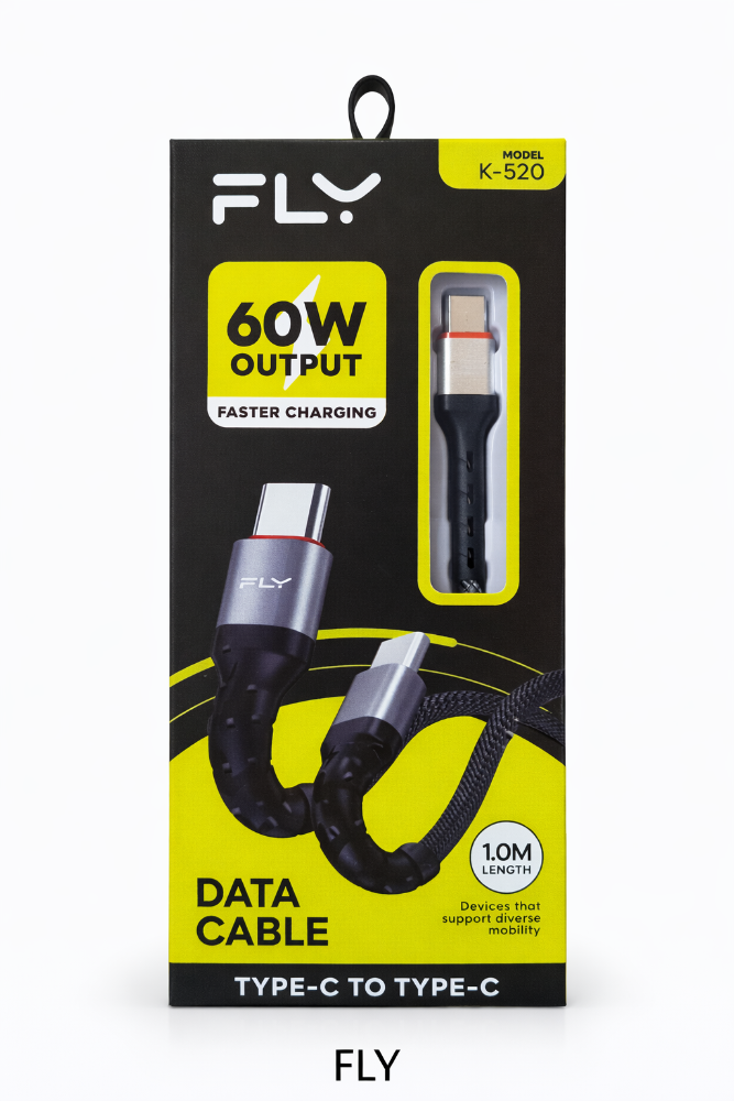 Cable FLY K-520 - Cable USB Tipo C a Tipo C 60W