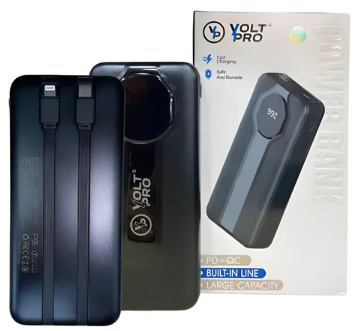 Power Bank Volt Pro 20,000 mAh • Smart Charge con Cables Integrados