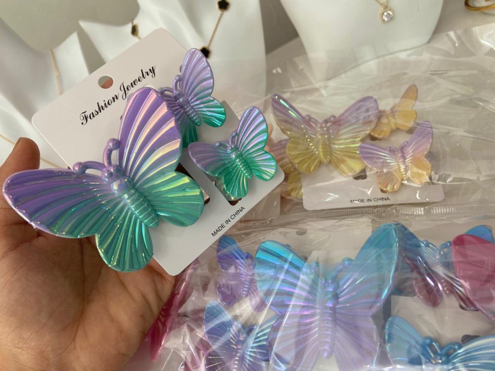 SETS DE 3 GANCHOS MARIPOSA PM