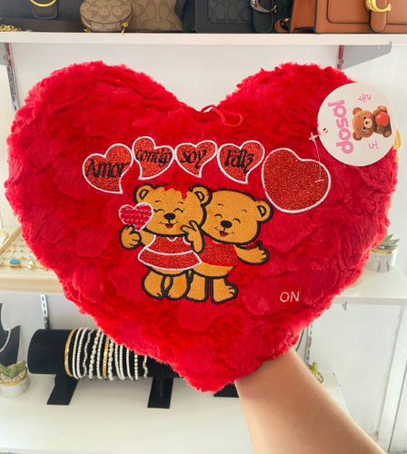 COJIN CORAZON CON LUZ PM