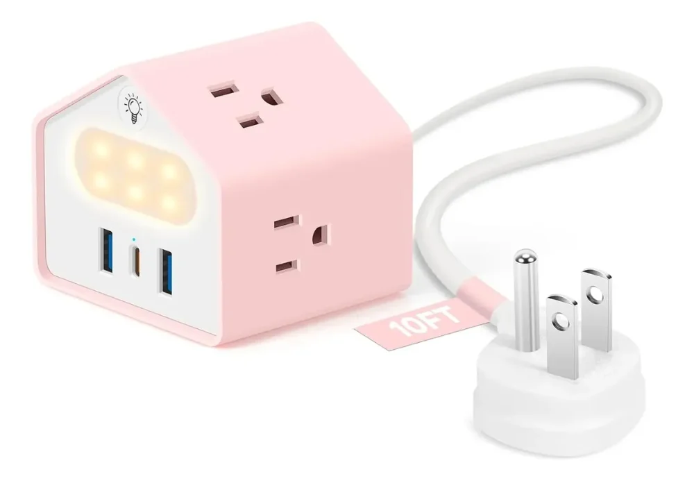 Regleta Kawaii Usb-c 20w 4 Tomas + 3 Usb Extensión Eléctrica