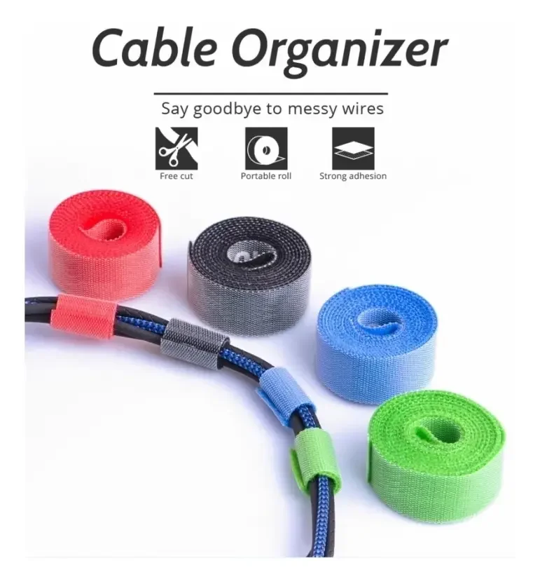 Organizador de Cables Cinta de Velcro Amarre de Cables