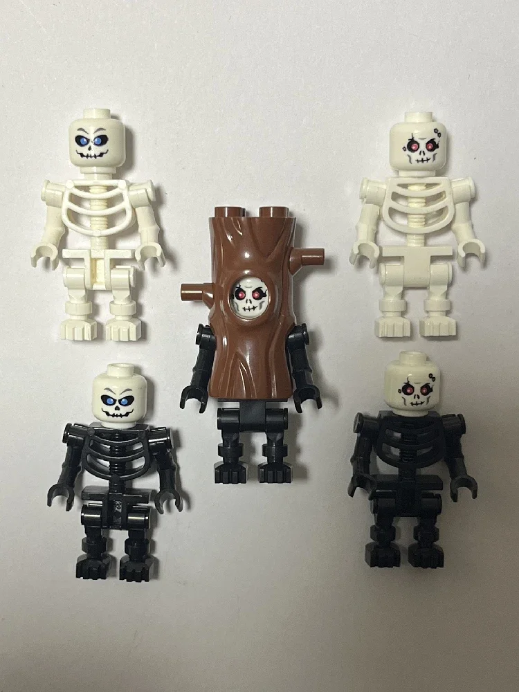 Figuras Esqueletos 5 mini set bloques de construcción armables
