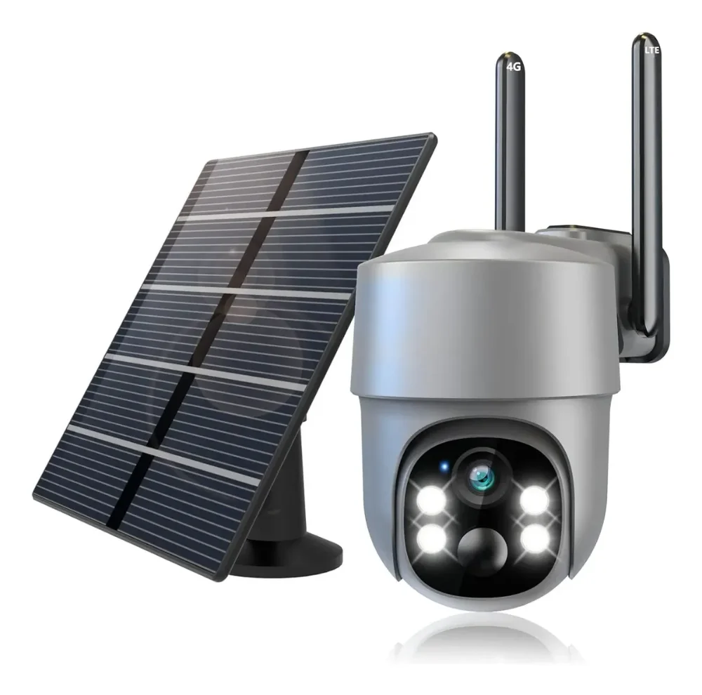 Cámara Seguridad Exterior Solar Sim 4g Zonas Sin Wifi 2k 360