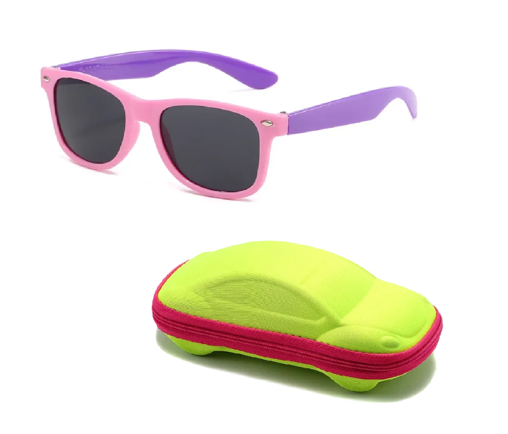 Gafas de Sol Infantiles Retro UV400 Niños Niñas con Estuche