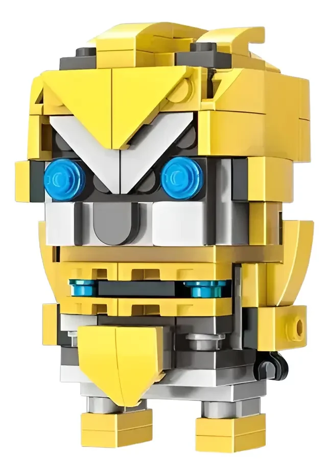 Robot Mini Moc Bloques Construcción Juguete Compatible Lego - Robot amarillo estilo Bumblebee