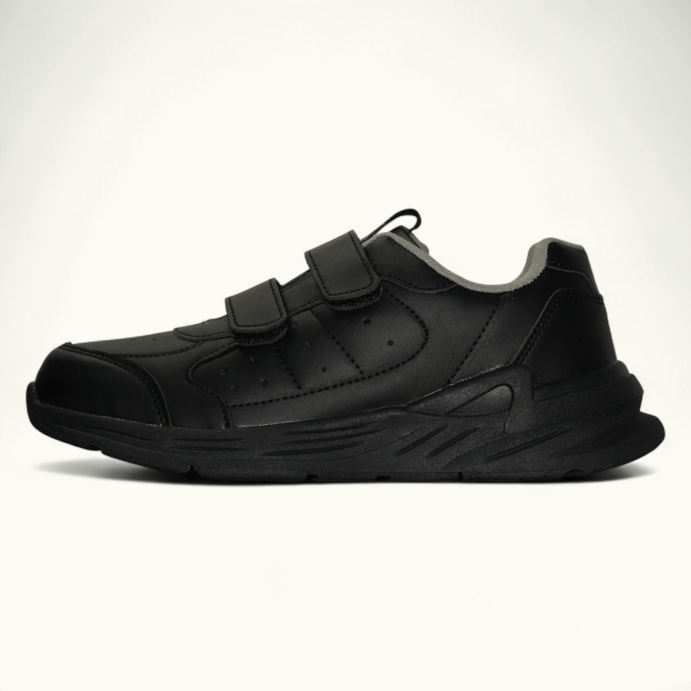 Tenis Escolares Croydon Nerli V Negro Niño Y Niña Velcro