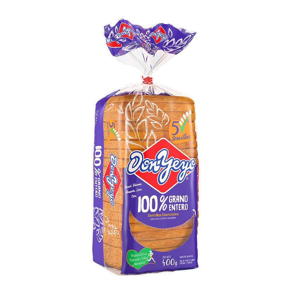 Pan Integral C/Semilla 400gr Don Yeyo