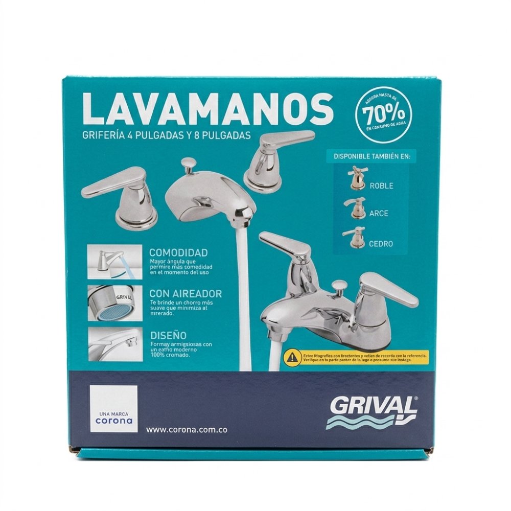 MEZCLADOR LAVAMANOS NOGAL GRIVAL