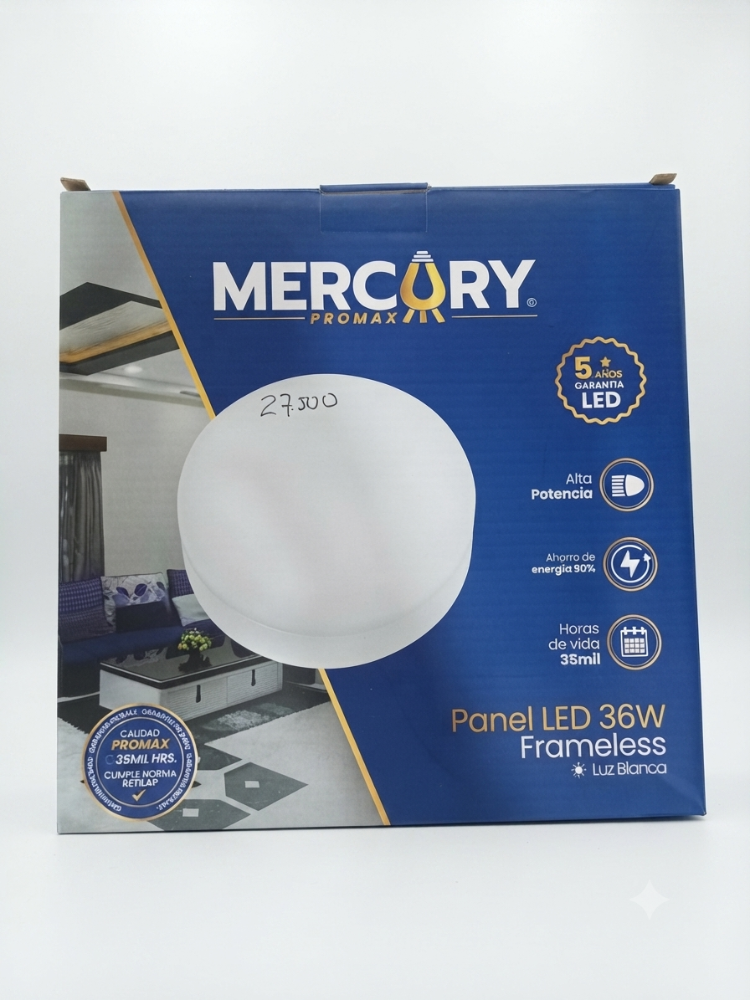 PANEL LED 36W FRAMELESS SOBREPONER IPL120