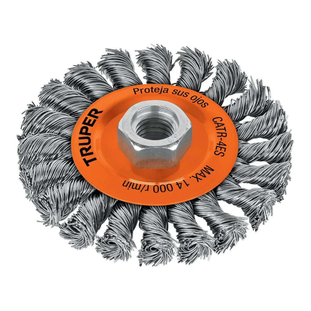 CARDA CIRCULAR ALAMBRE TRENZADO 4"