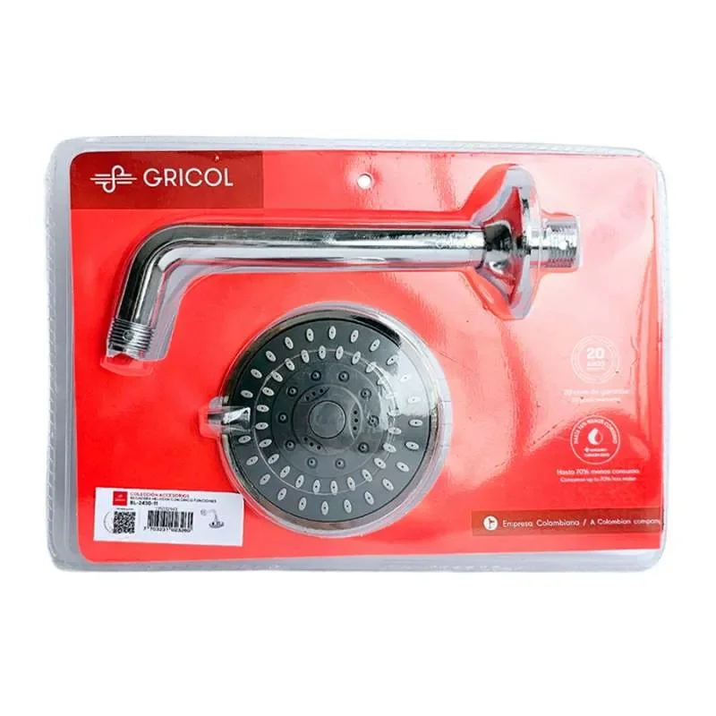 REGADERA HELVETIA 3 FUNCIONES BL-2430-11 GRICOL