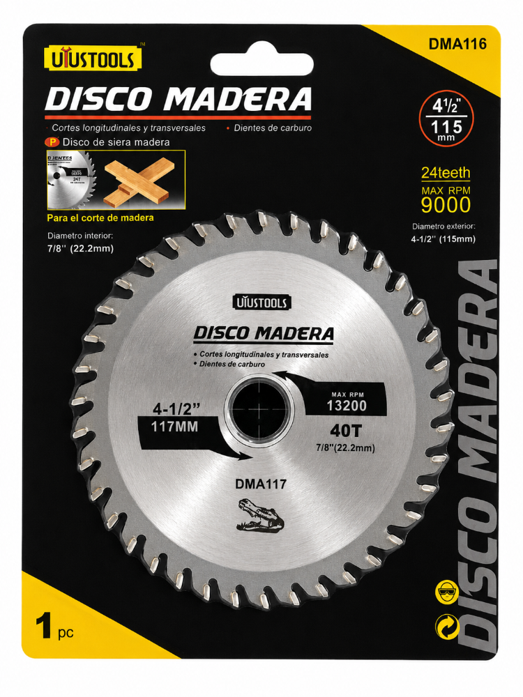 DISCO SIERRA PARA MADERA 4 1/2 UIUTOOLS