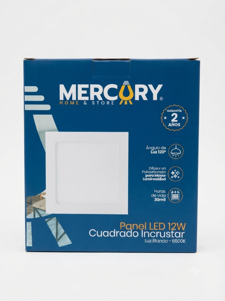 PANEL LED 12W CUADRADO INCRUSTAR LUZ BLANCA IPL18