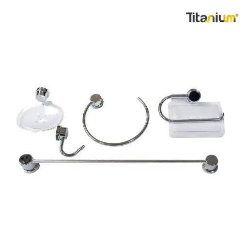 JUEGO DE ACCESORIOS BAÑO TITANIUM