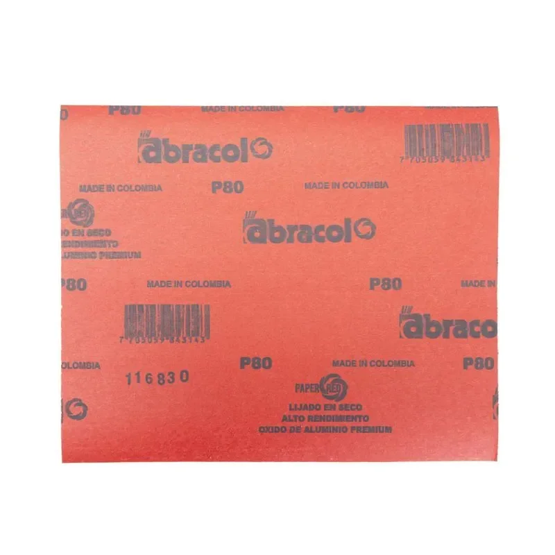 LIJA AGUA ROJO EN GRANO ABRACOL 11135