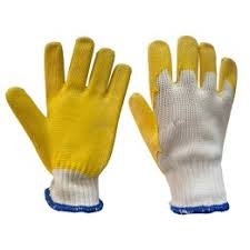 GUANTE POLISTER RECUBRIMIENTO EN LATEX XL AMARILLOS