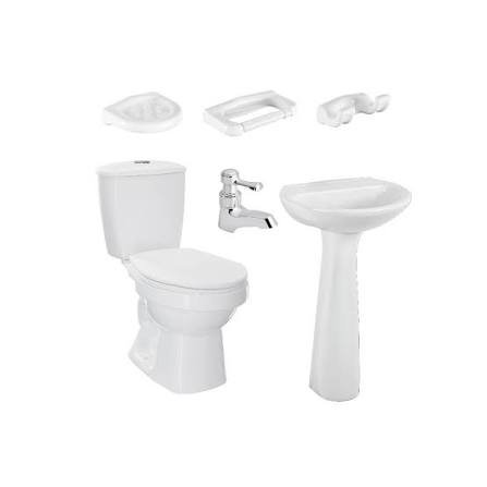 COMBO LAGUNA 4,8 CON PED BLANCO SANITARIO