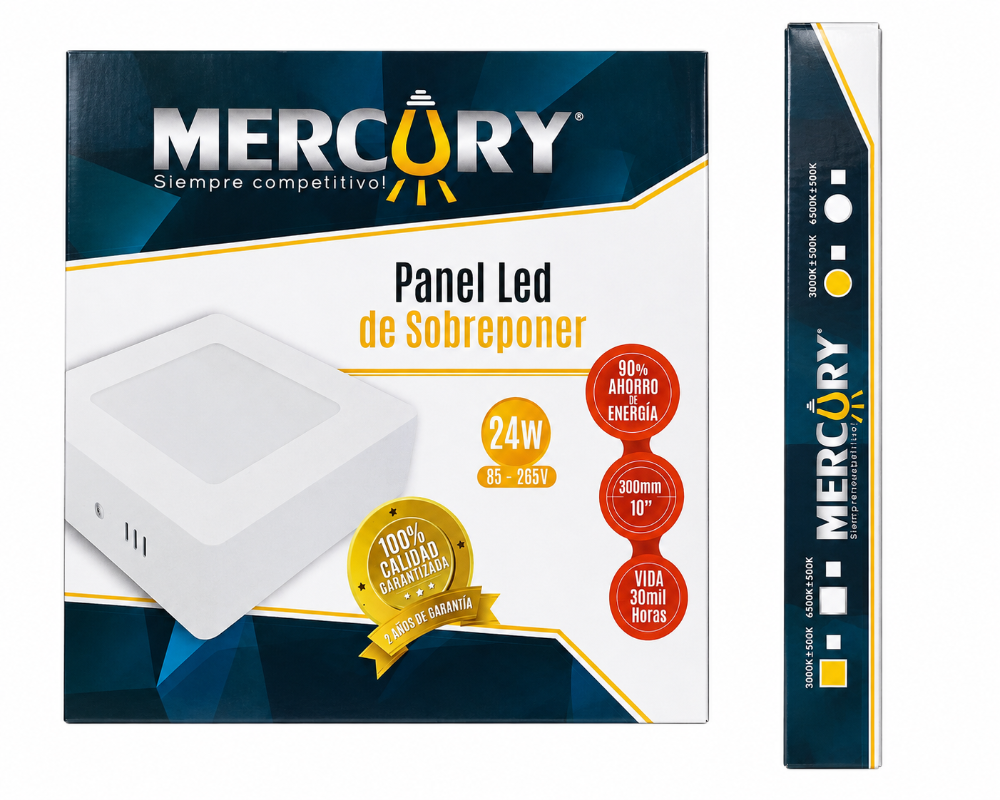 PANEL LED 24W CUADRADO SOBRE PONER MERCURY